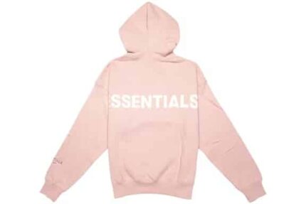 Fear of God Essentials Pink 3M Logo Pullover Hoodie – Blush